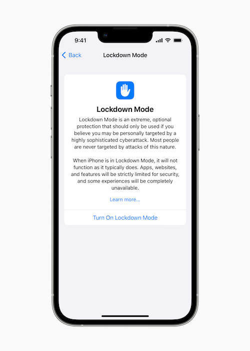 Apple Lockdown Mode