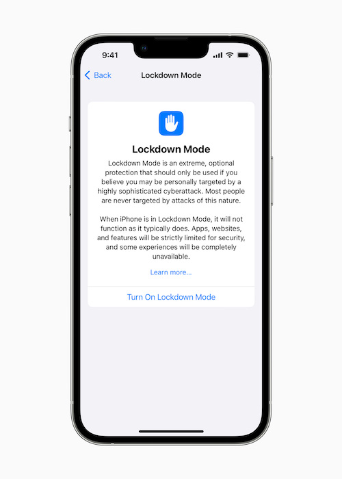Apple previews Lockdown Mode